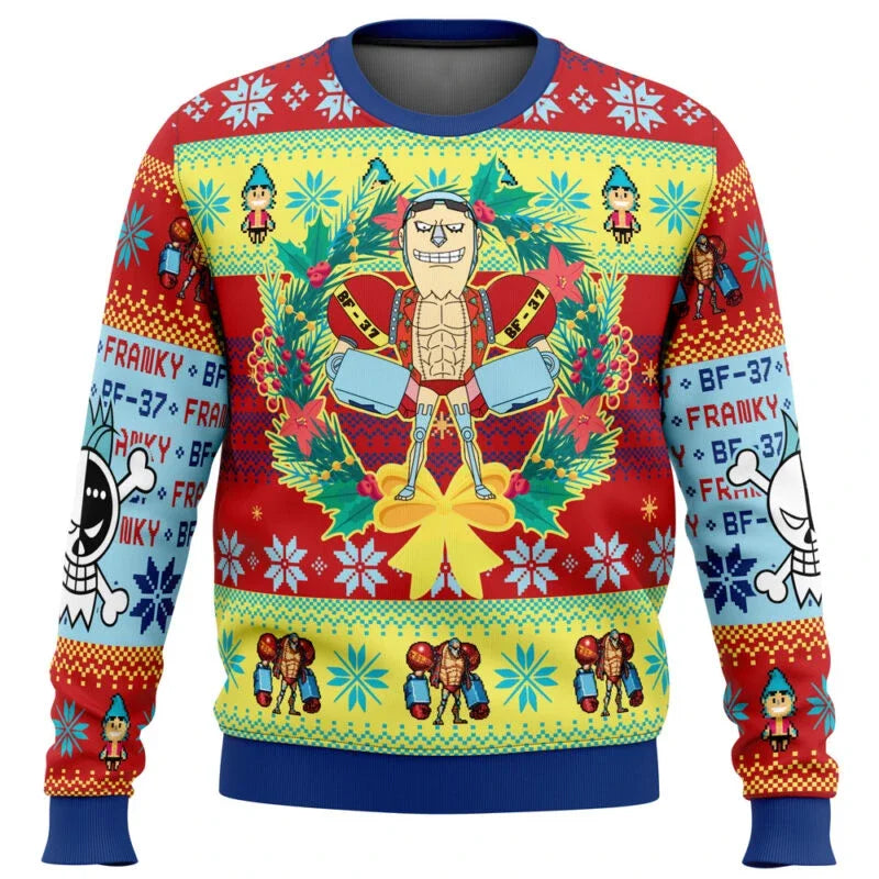 Luffy Gear 5 Sun God Ugly Christmas Sweater Style 8