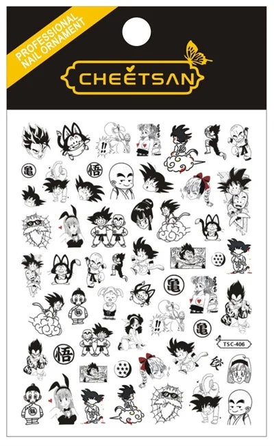 Dragonball Anime Acrylic Nails Sticker