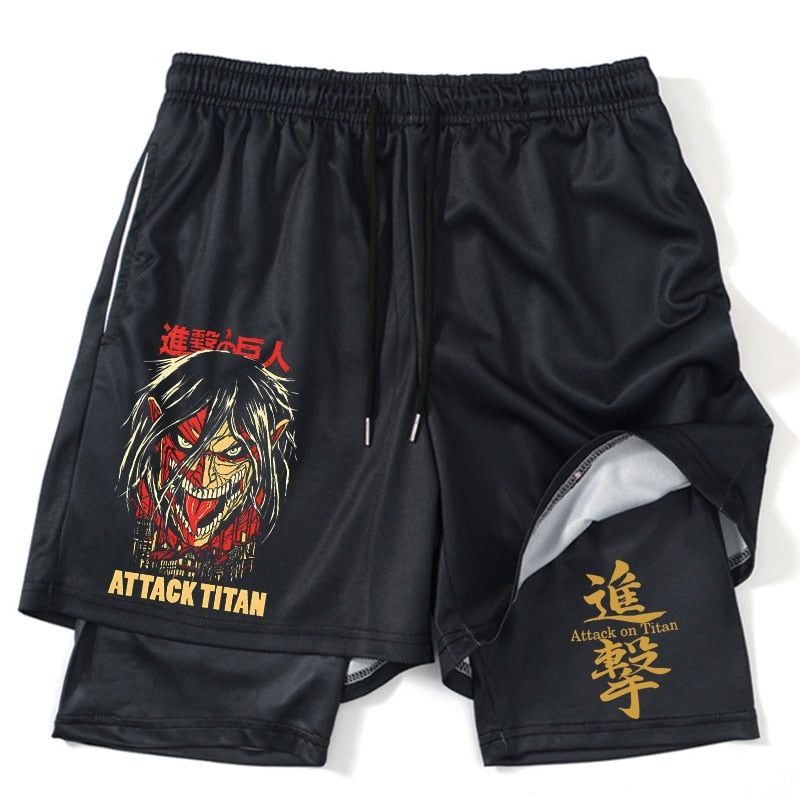 Attack on Titan Eren Performance Gym Shorts