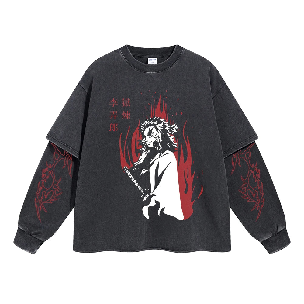 Kimetsu no Yaiba Anime Double Layer Sweatshirt Style 1