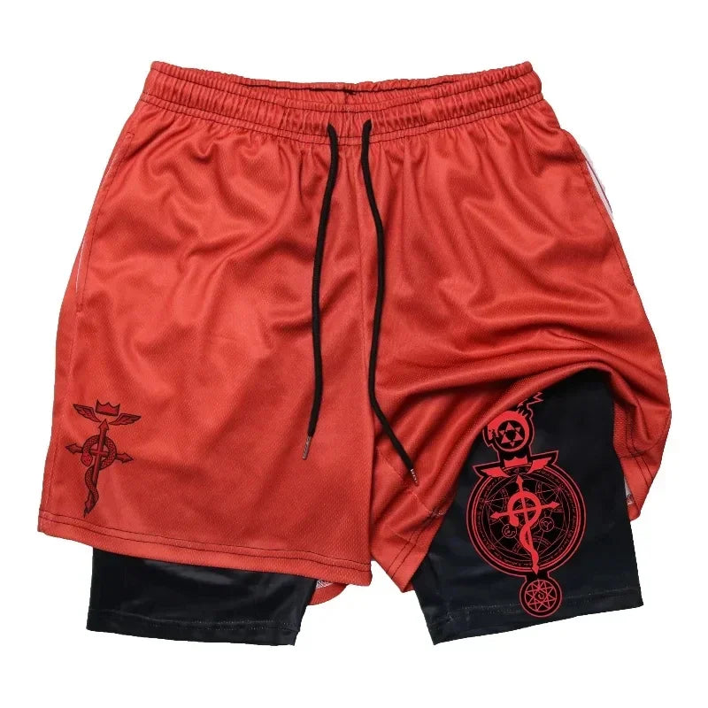 Fullmetal Alchemist 2 in 1 Double Layer Shorts Style 13