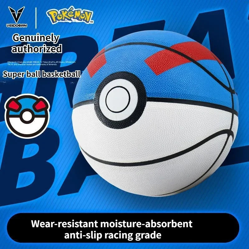 Pokemon Pokeball Style Basketball Blue