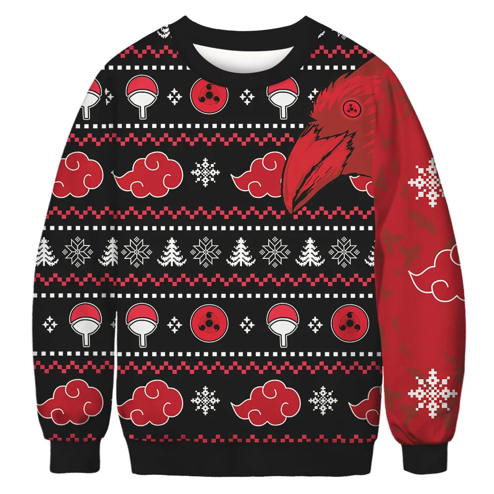 Itachi Uchiha Ugly Christmas Sweater BlackRed