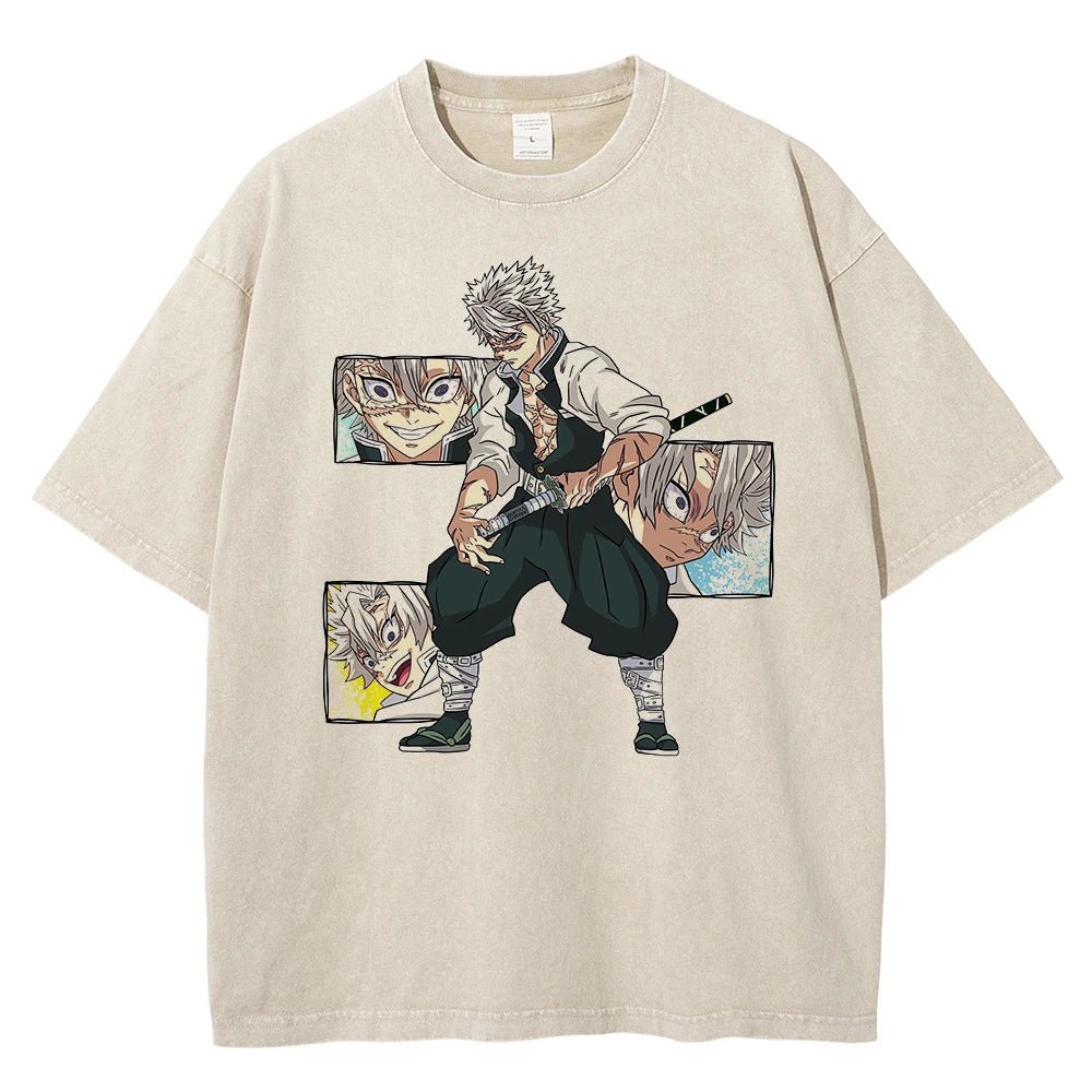 Anime OniMask katana Vintage Tshirt