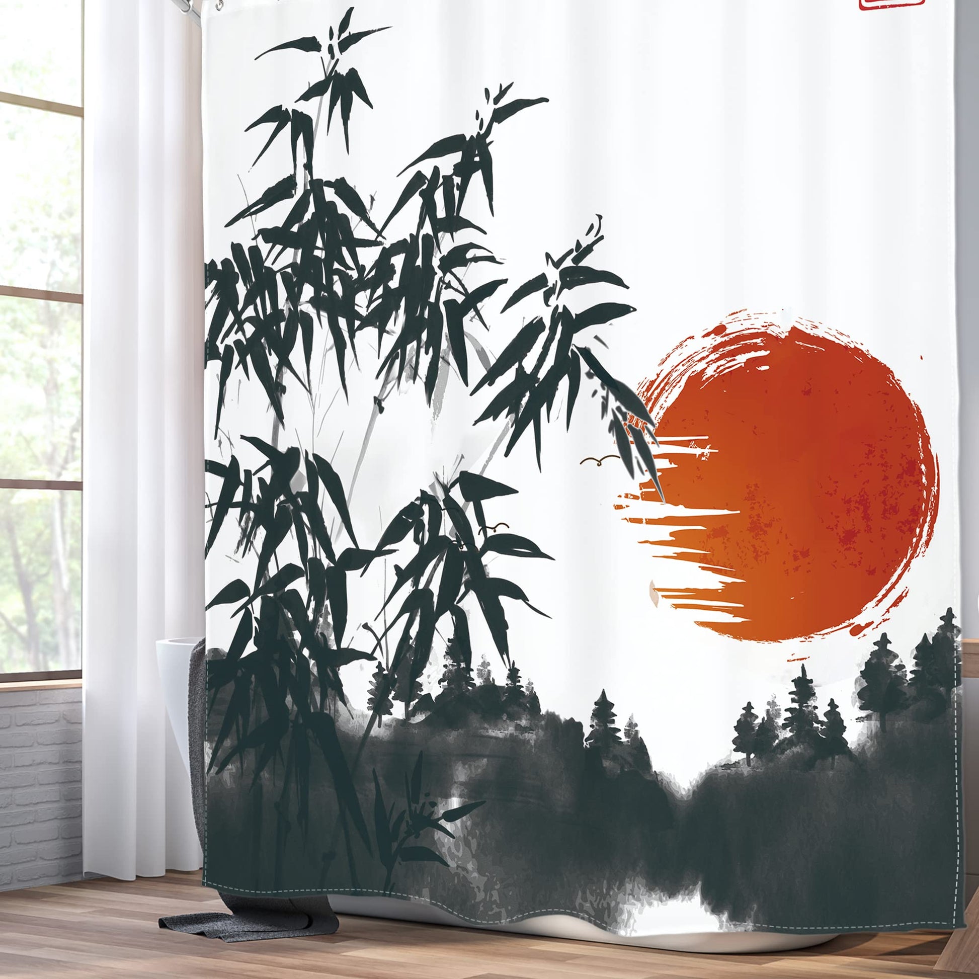 Japanese Style Shower Curtain 13