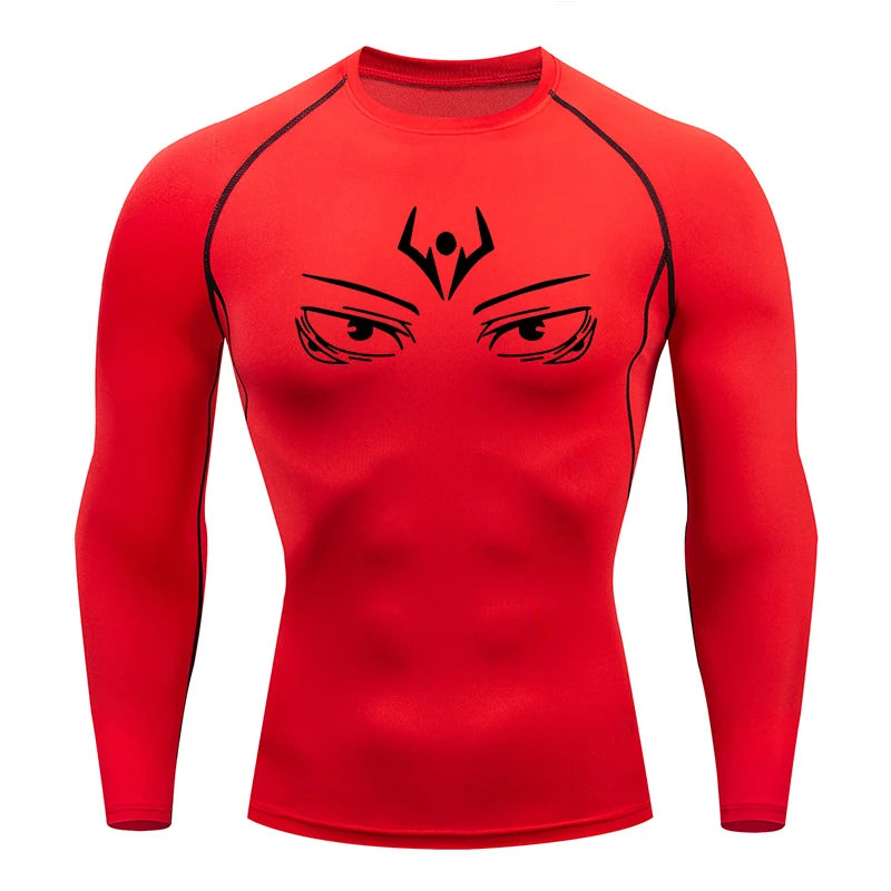 Jujutsu Kaisen Design Gym Fit Tshirt Red 2