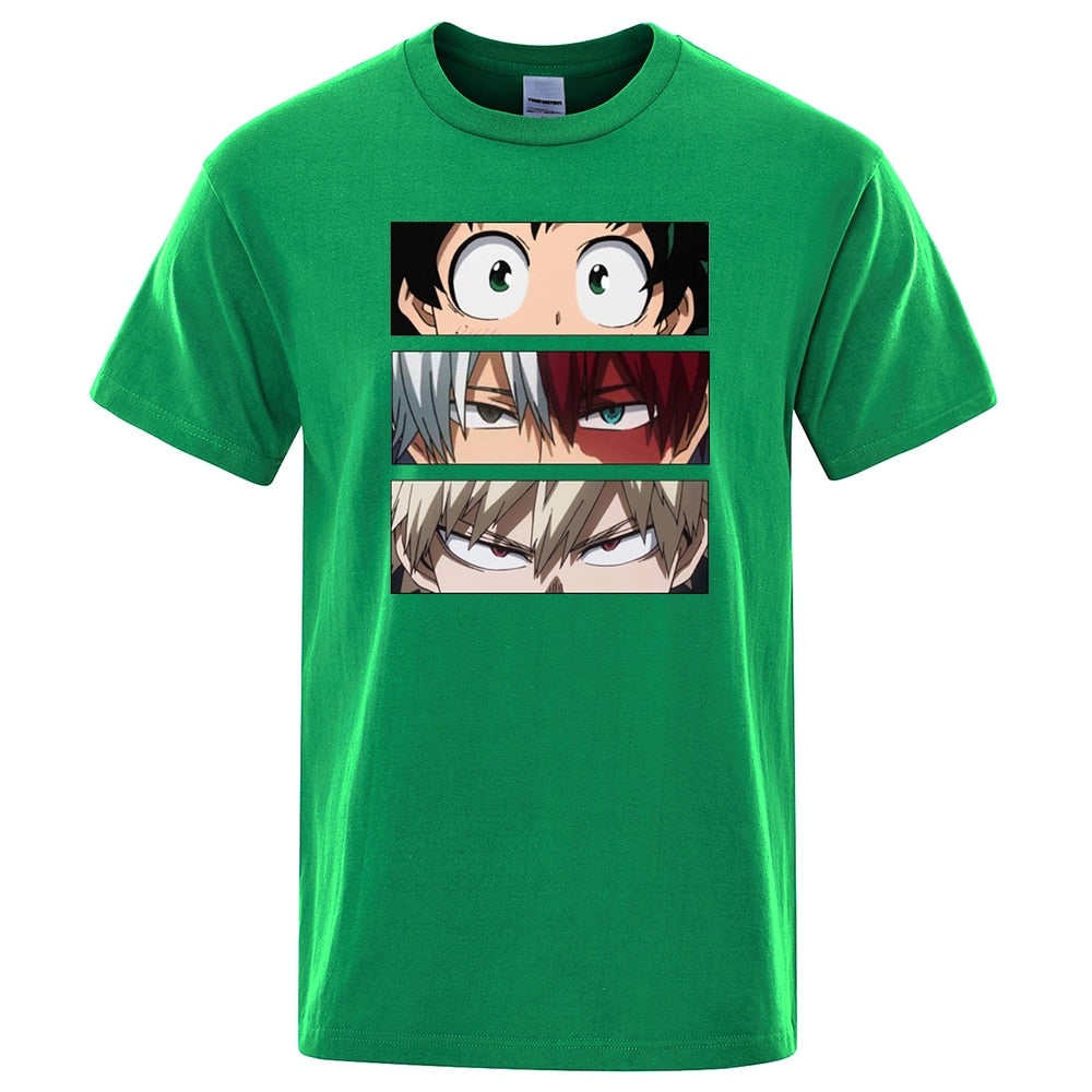 My Hero Academia Printed Anime T Shirt Green