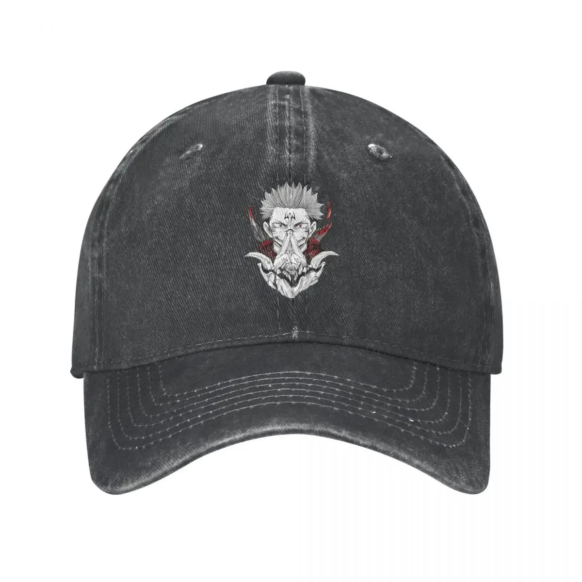 Jujutsu Kaisen Sukuna Denim Cap black Adjustable