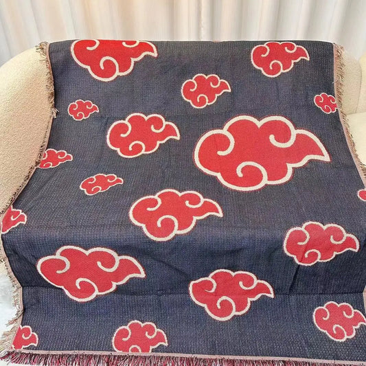 Naruto Akatsuki Red Cloud Anime Woven Rug 160x130cm