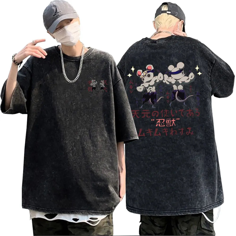 Demon Slayer Uzui Tengen Print T-shirt lack