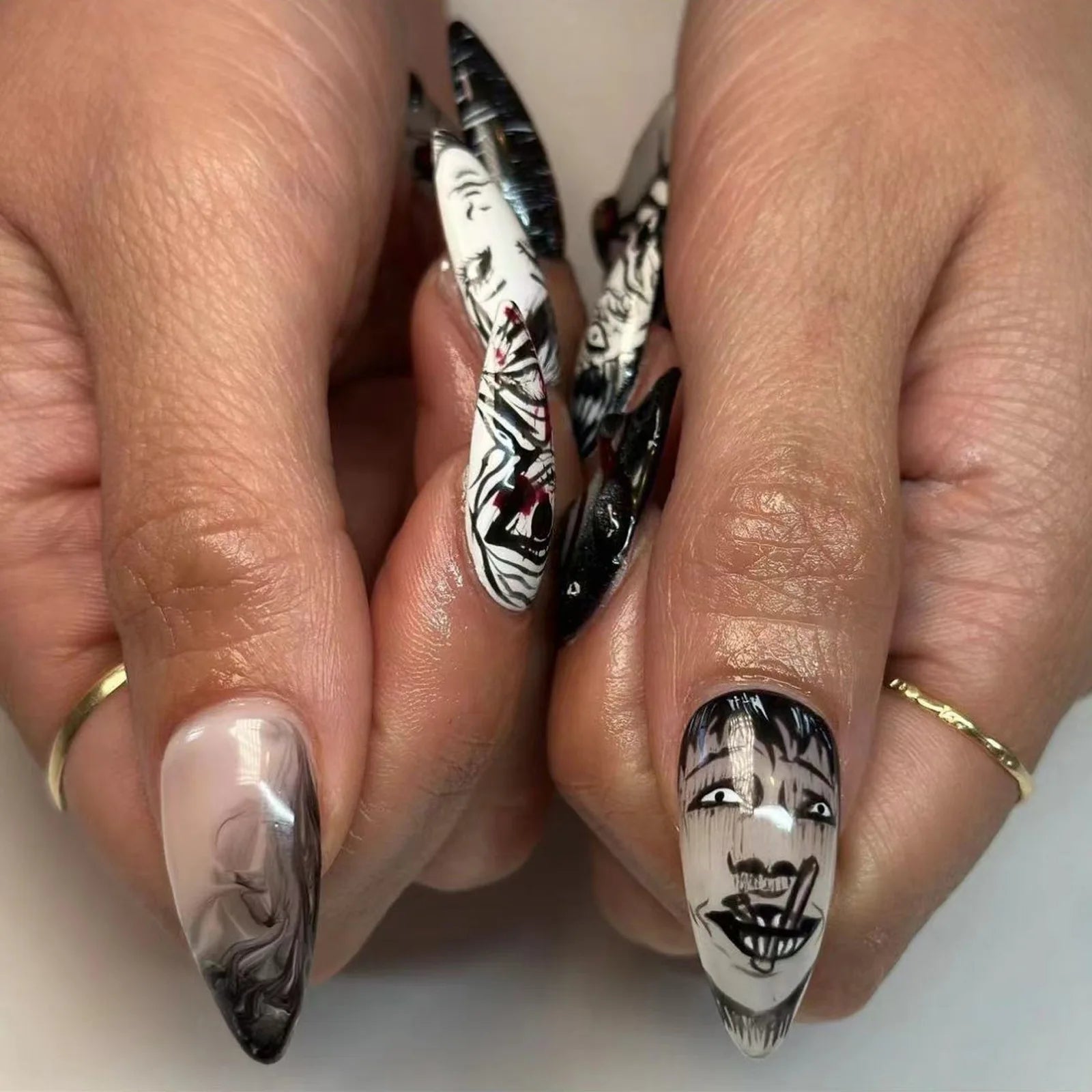 Junji Ito Anime Acrylic Nails