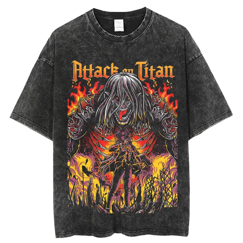 Attack on Titan Washed Vintage T-Shirt