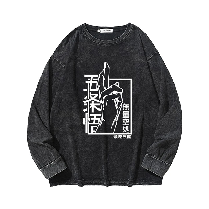 Jujutsu Kaisen Characters Sweatshirt Black11