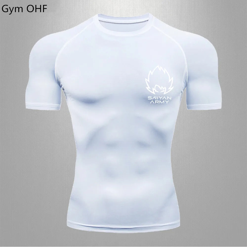 Goku Gym Fit T Shirt White
