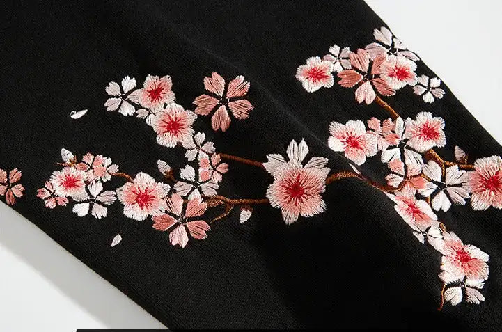 Japanese Butterfly Embroidery Hoodie