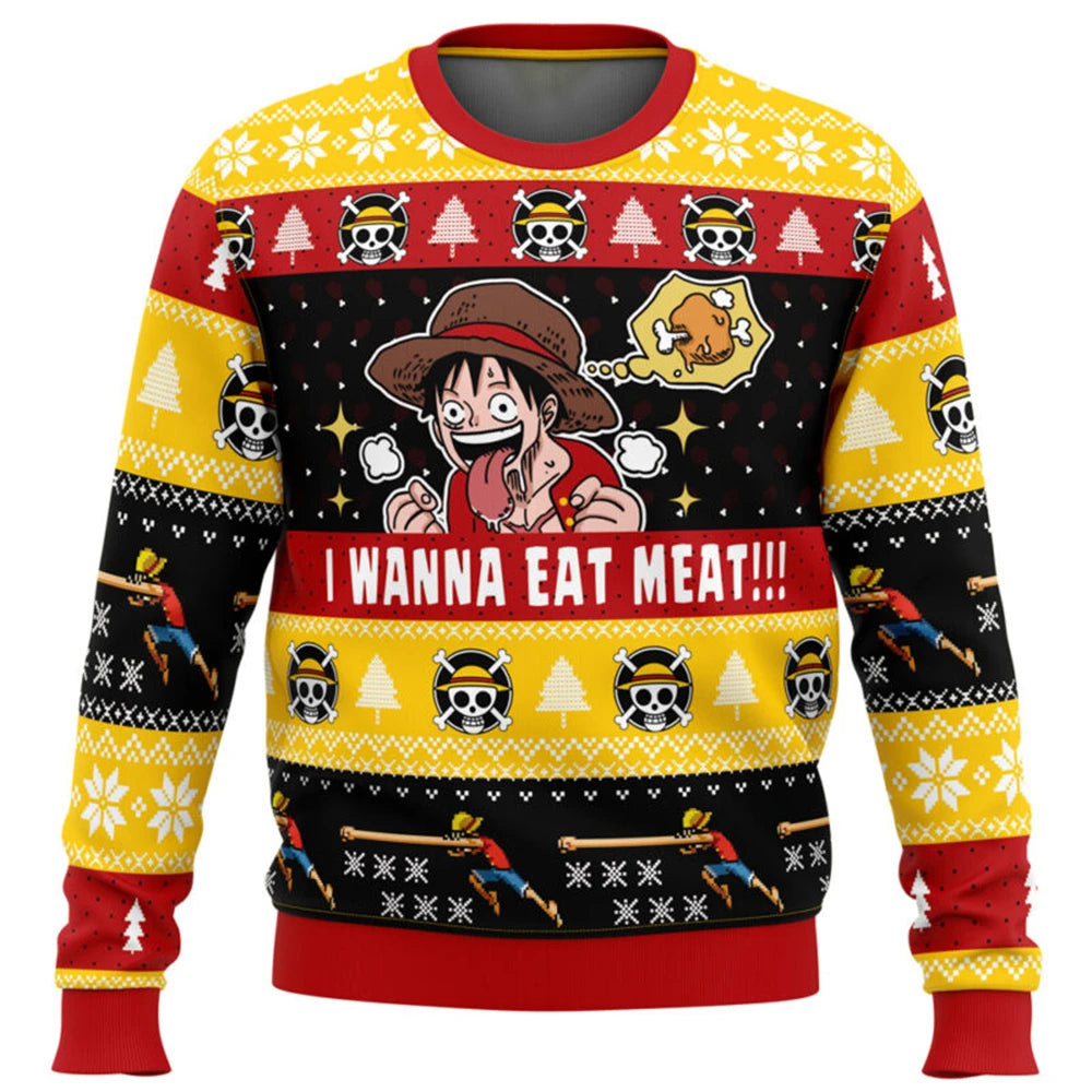 Luffy Gear 5 Ugly Christmas Sweater (Kids)