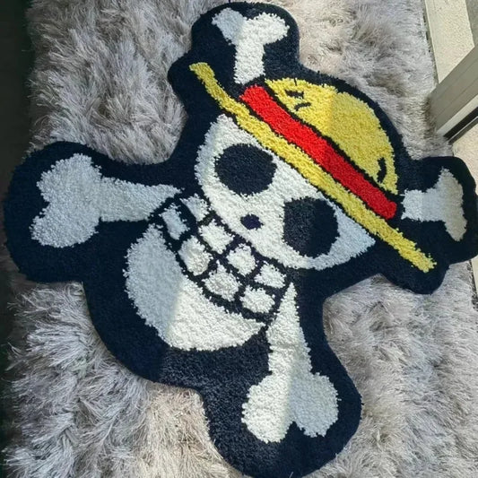 Luffy Pirate Squad Skull Rug 60x60cm
