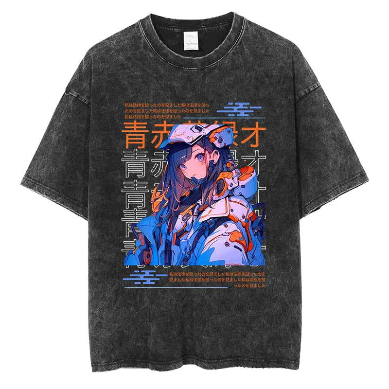 Cyber Punk LUCY Vintage T Shirt Style 8