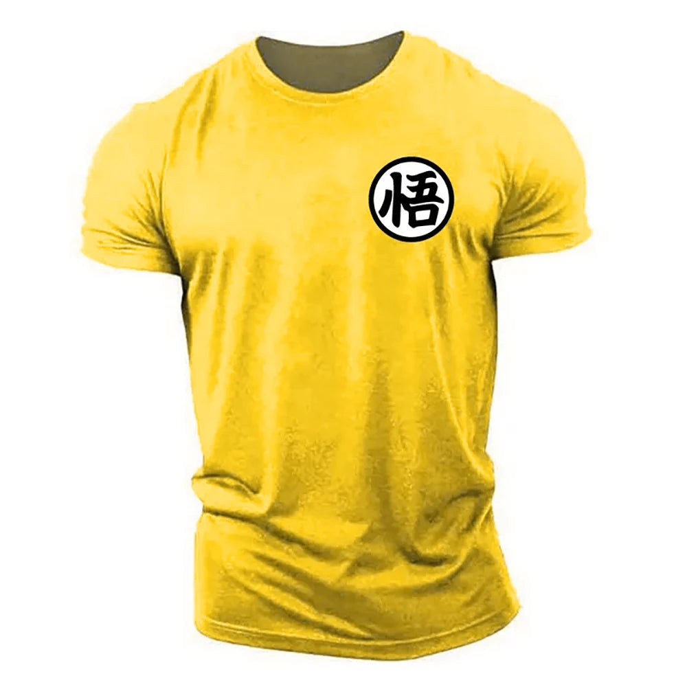 Dragonball Logo Gym Fit Tshirt Yellow