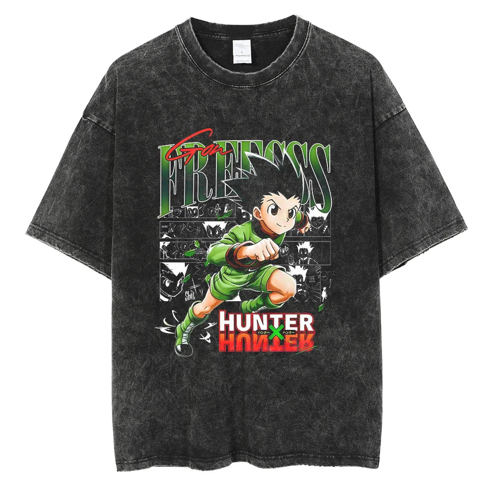 HunterXHunter Washed Tshirt Black 5
