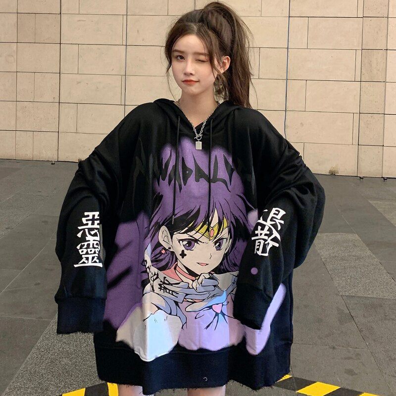 Japanese Kawaii Girl Oversized Sweater