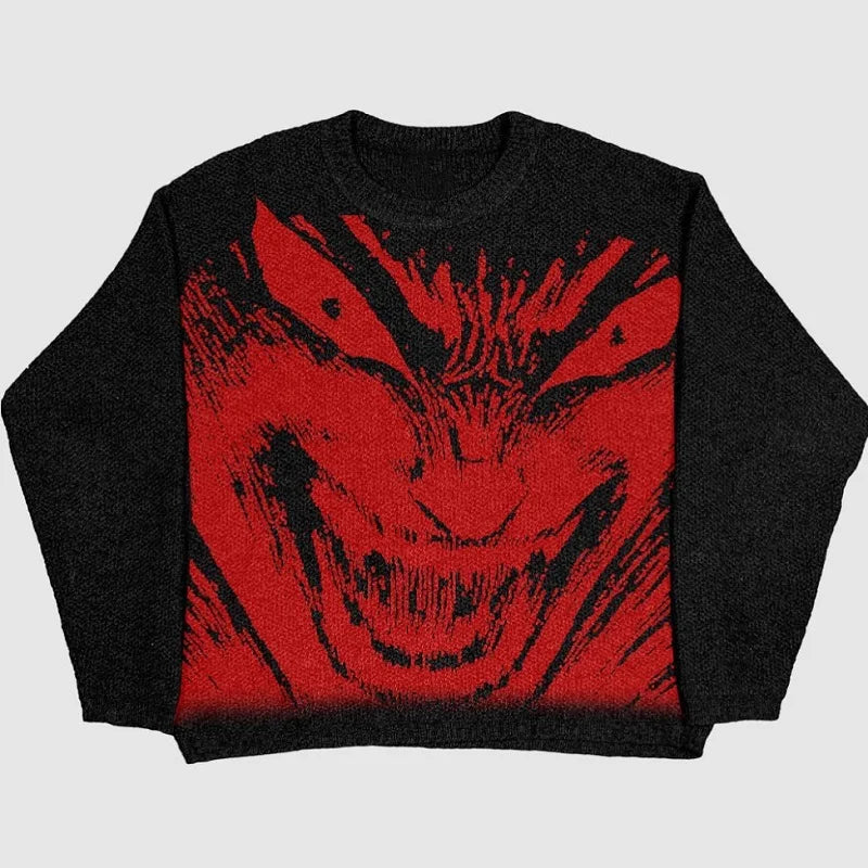 Berserk Guts Anime Sweater Black