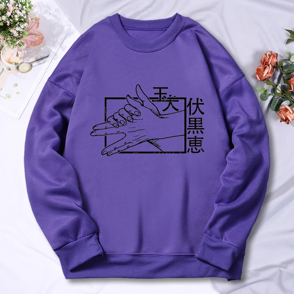 Chainsaw Man Printed Sweatshirt Purple