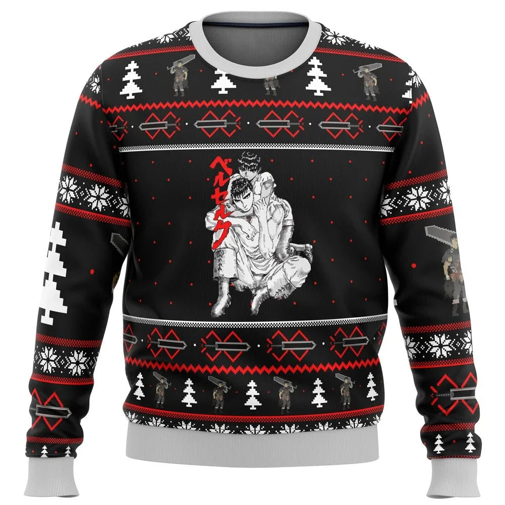 Berserk Guts Ugly Christmas Sweater Style 3