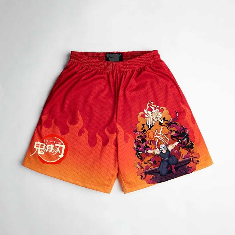 Demon Slayer Mesh Casual Shorts style 9