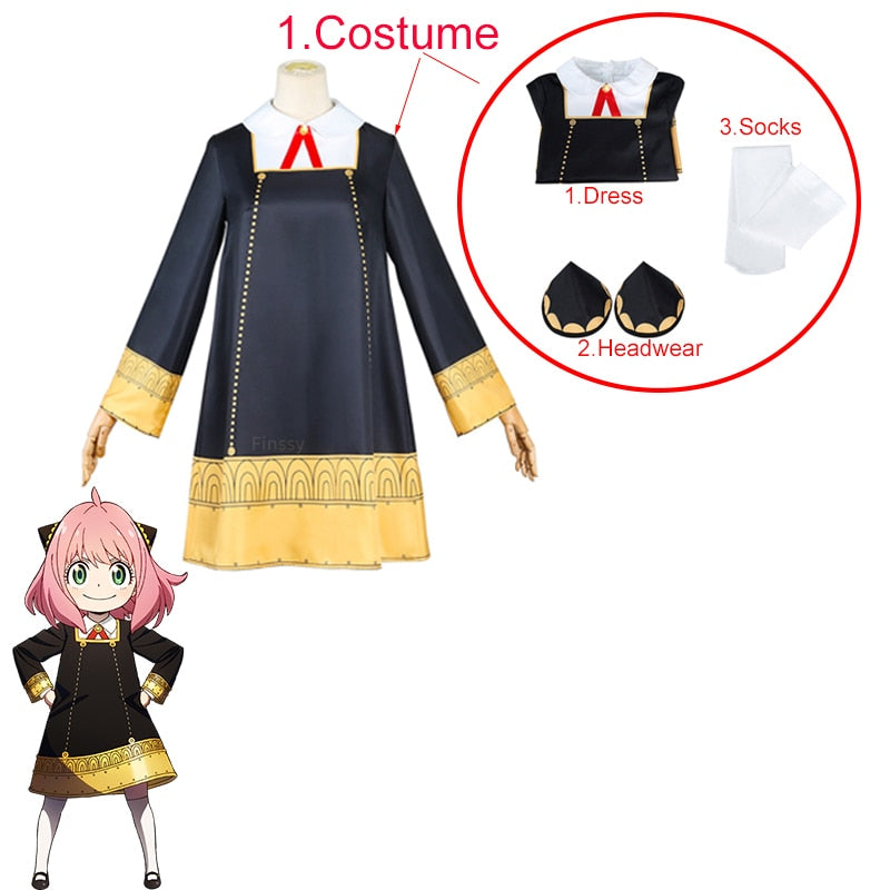Spy X Family Anya Forger Cosplay Costume Set 2