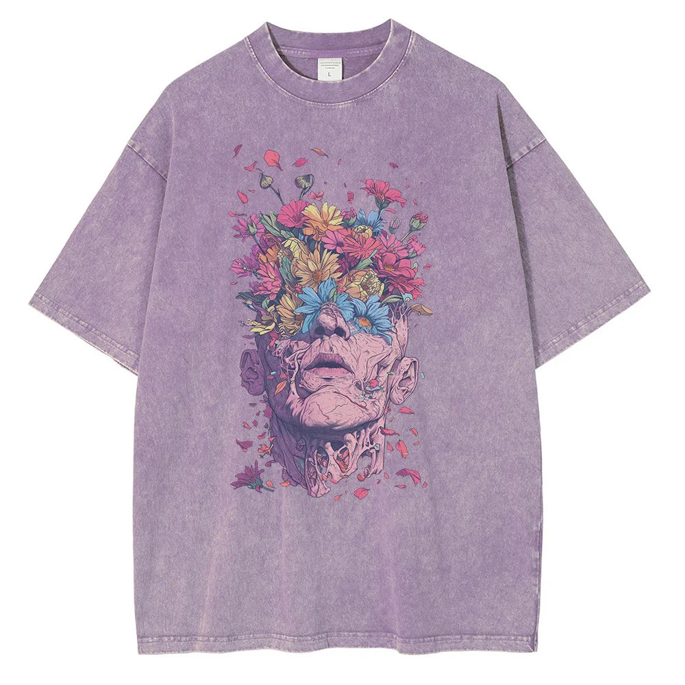 Anime Flowerboy Vintage Tshirt Purple