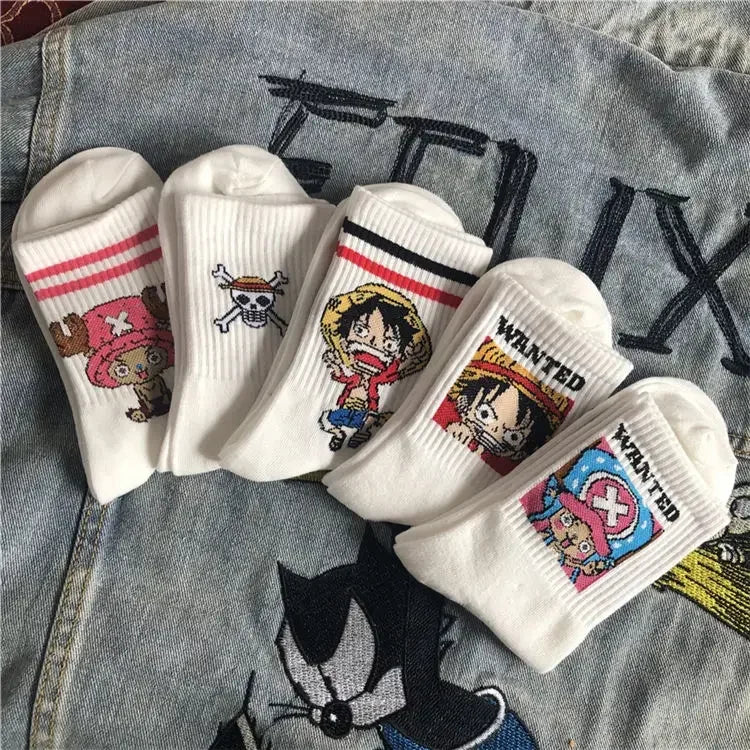 One Piece 5Pair Anime Socks Set 5 pair