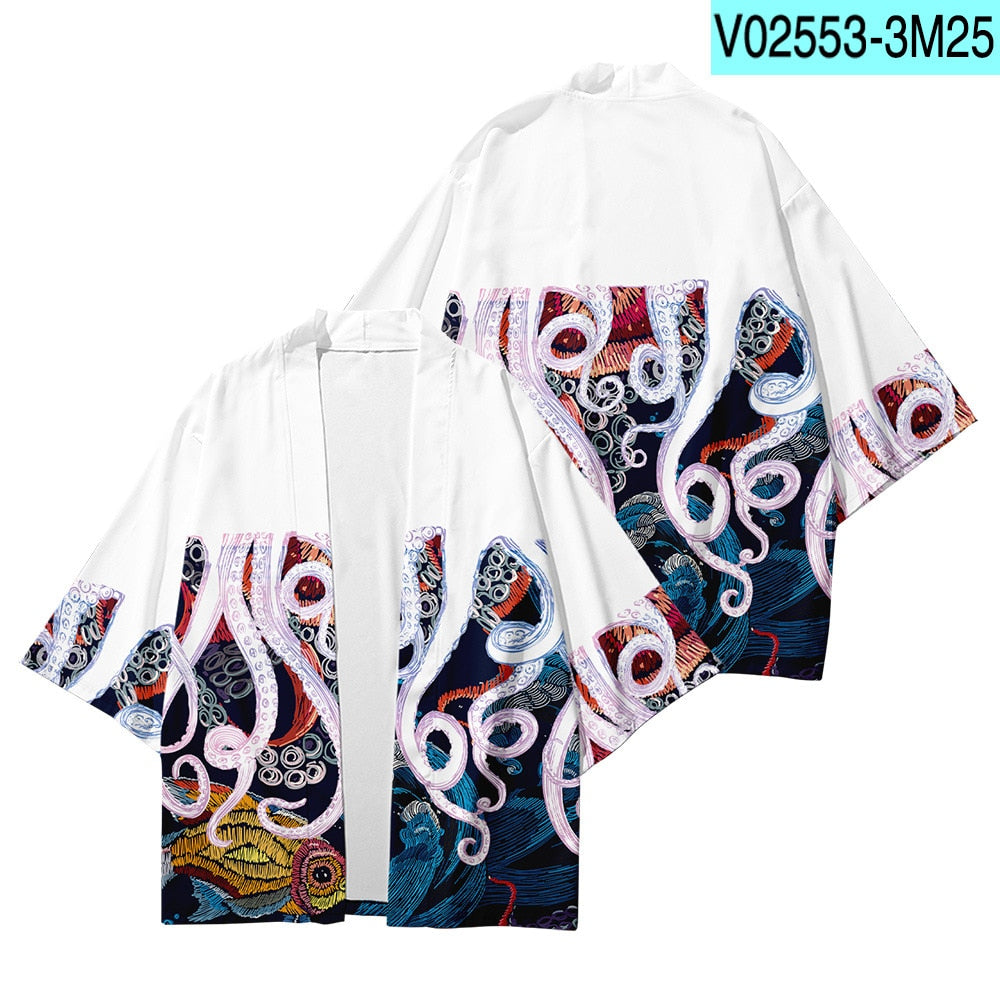 Japanese Octopus Style Kimono Dress Style 5