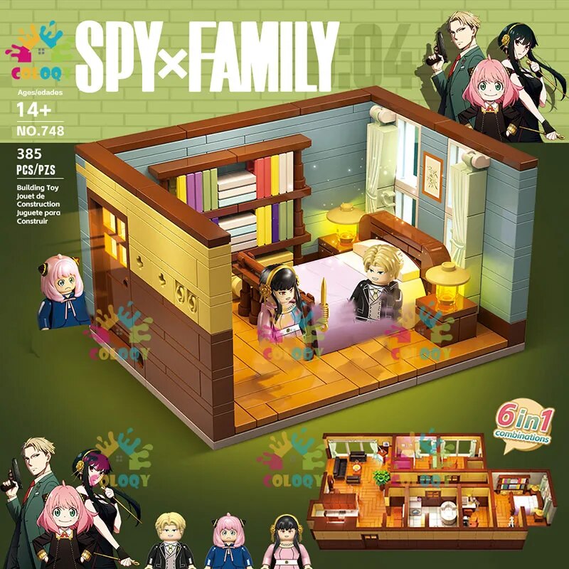 Anime Spy x Family Living Room Building Blocks