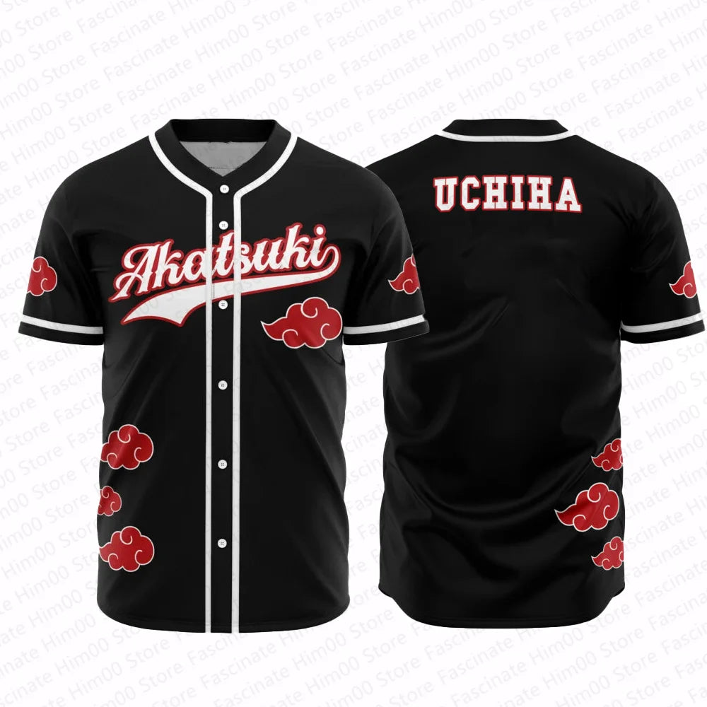 Naruto Akatsuki Baseball Uniform Jersey Black