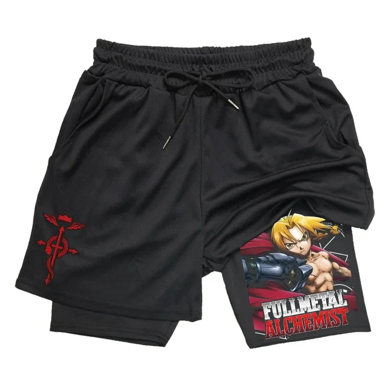 Anime Fullmetal Alchemist Gym Workout Shorts Style 7