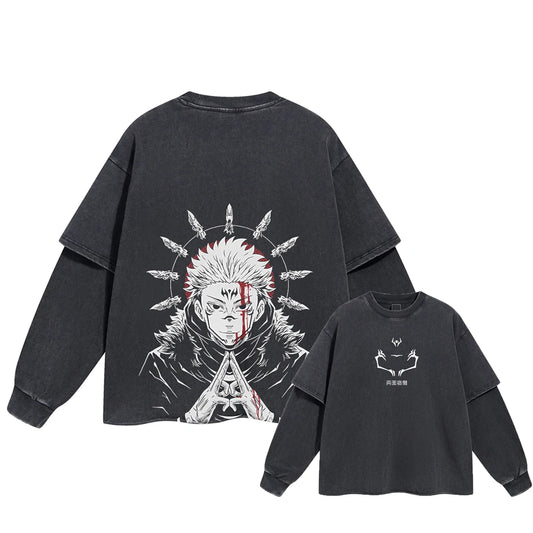 Itadori Yuji Anime Double Layer Sweatshirt Style 4