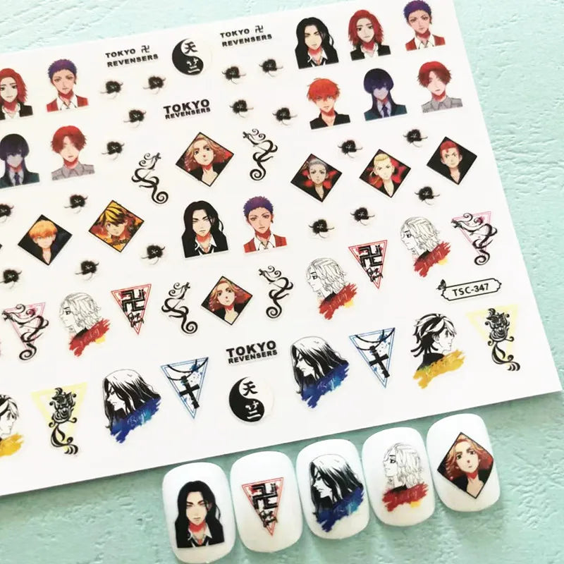 Tokyo Revengers Anime Acrylic Nails Sticker