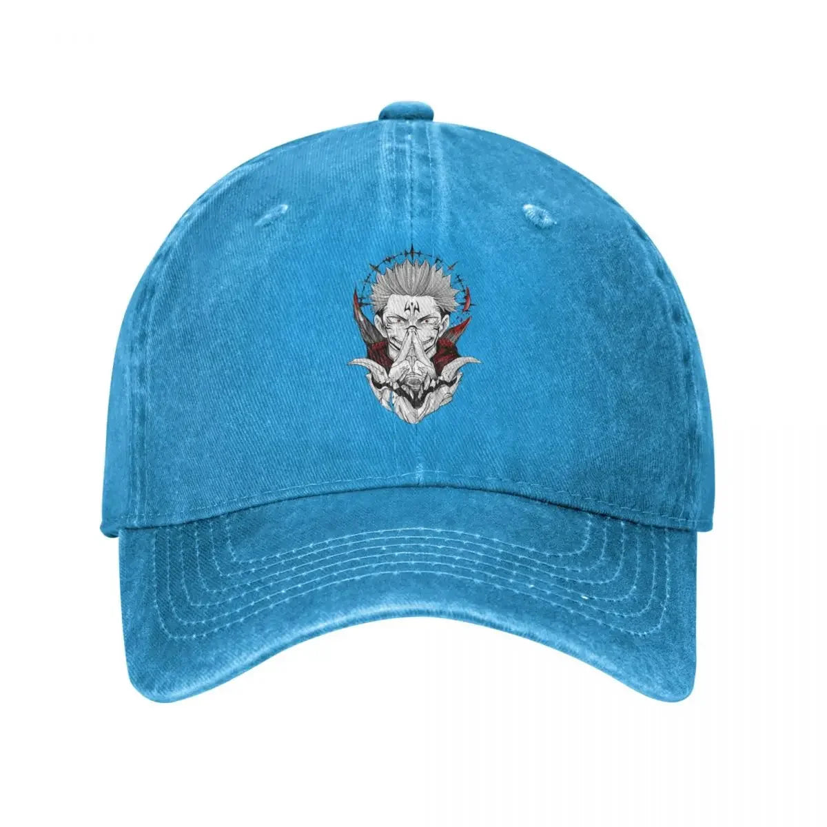 Jujutsu Kaisen Sukuna Denim Cap Blue Adjustable