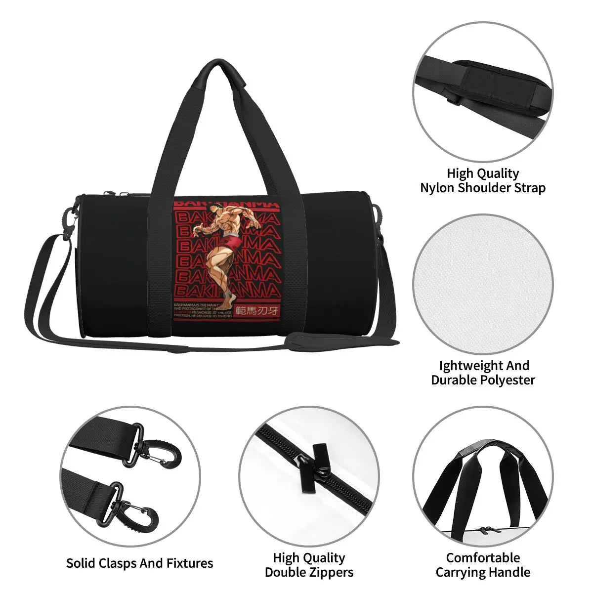 Baki Hanma Anime Duffle Bag