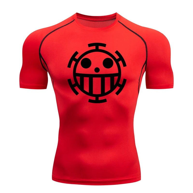 Onepiece Anime Gym Fit Tshirt Red 1