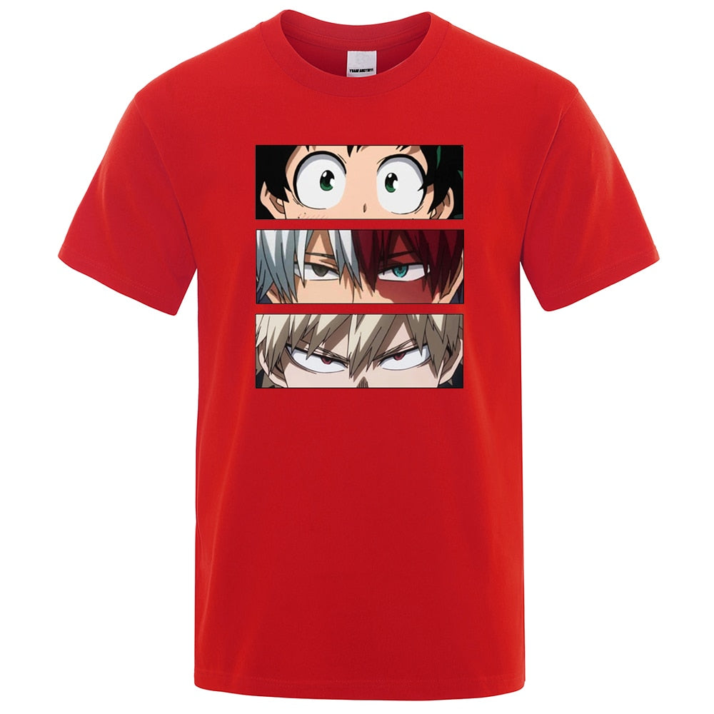 My Hero Academia Printed Anime T Shirt Red