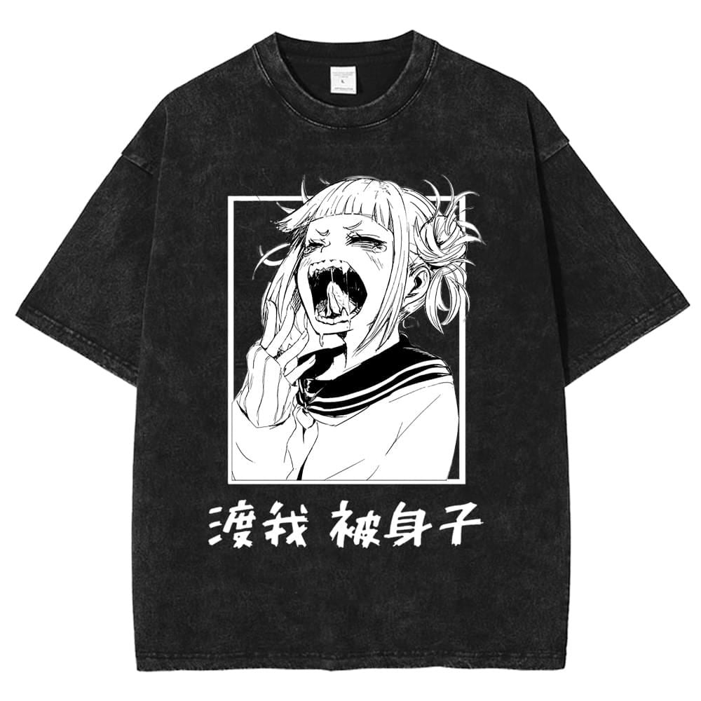 Boku no Hero Academia Vintage Washed T Shirt Black1