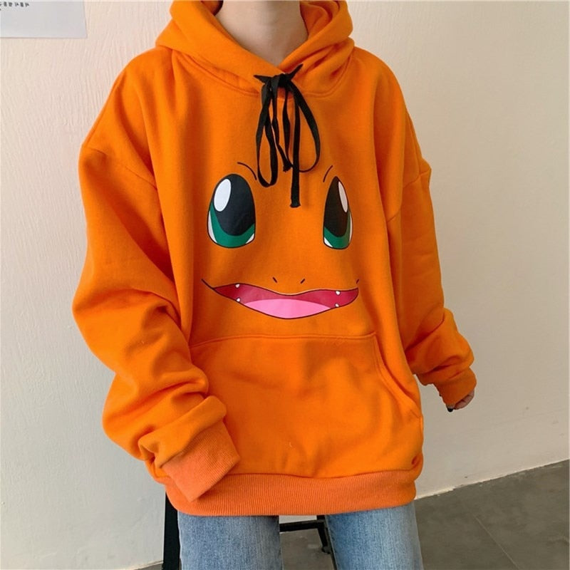 Pokemon Oversize Anime Hoodie Orange