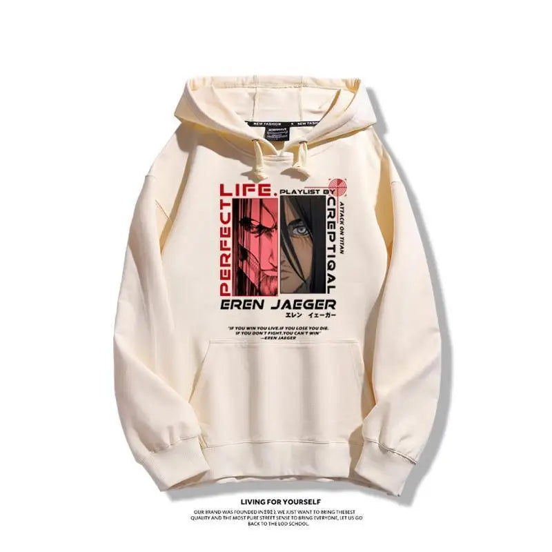 Shingeki no Kyojin Eren Hoodie Cream