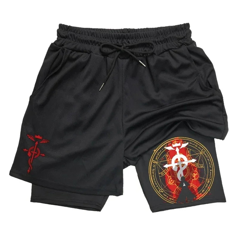 Fullmetal Alchemist 2 in 1 Double Layer Shorts Style 9
