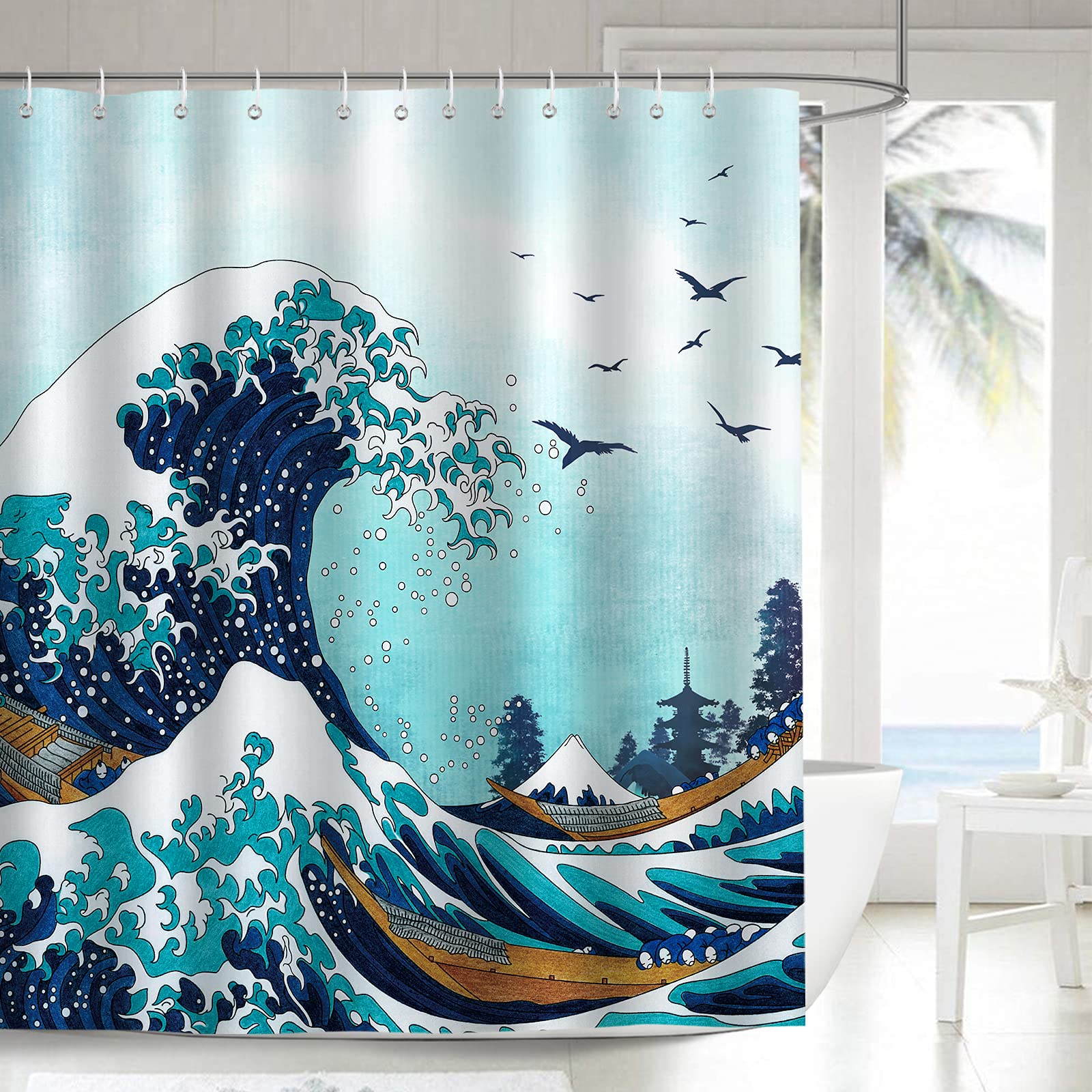 Japanese Style Shower Curtain 12