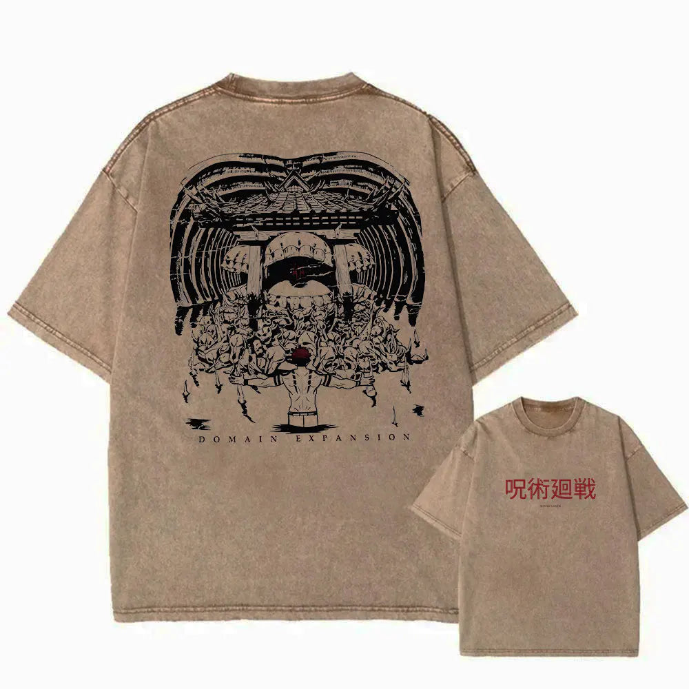 Jujutsu Kaisen Itadori vs Sukuna Vintage Wash T-Shirt Style 20