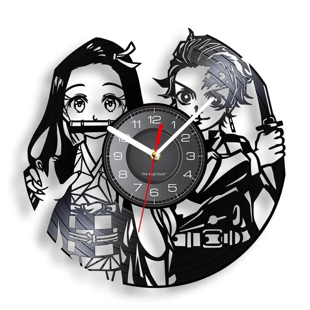 Demon Slayer Vinyl Record Wall Clock