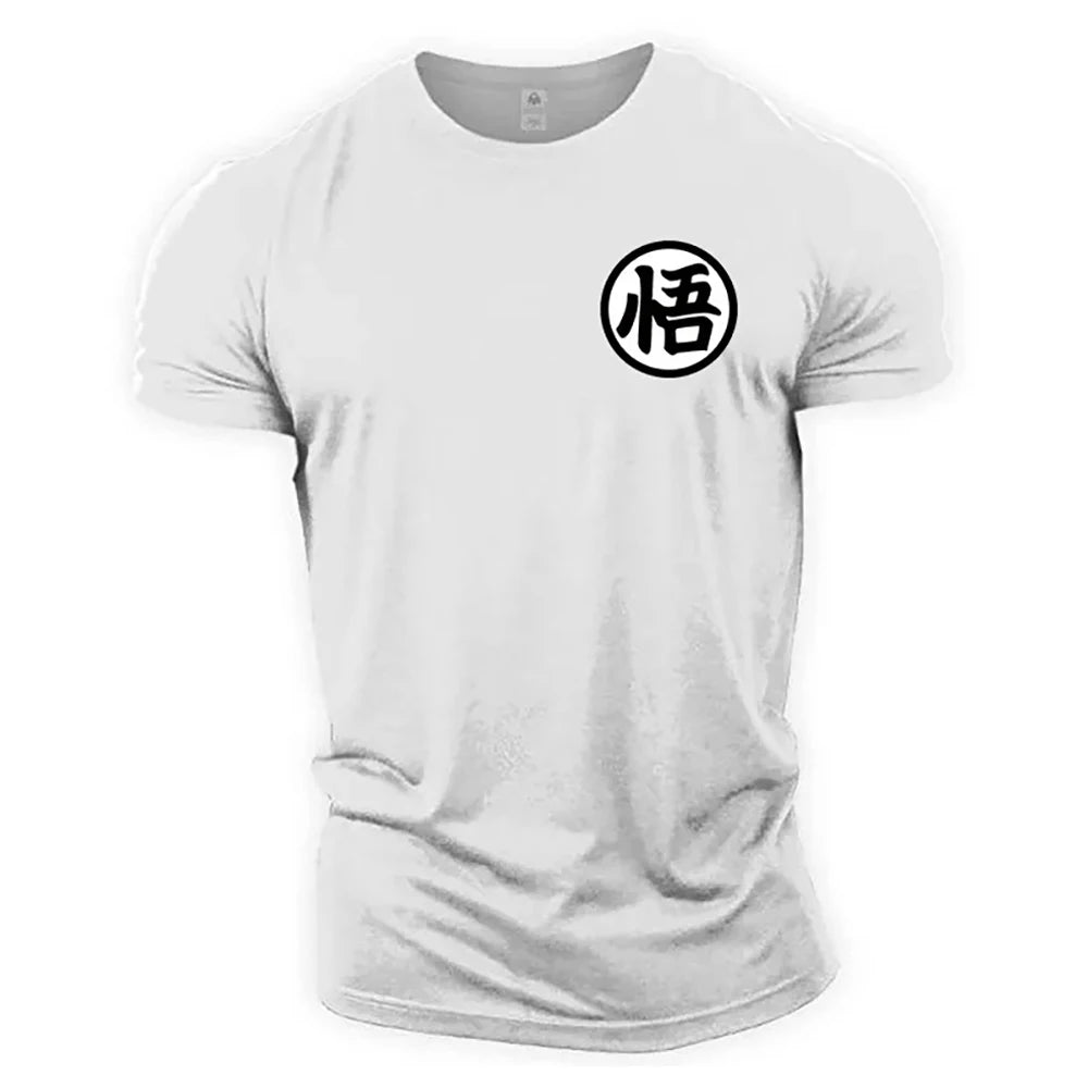 Dragonball Logo Gym Fit Tshirt White